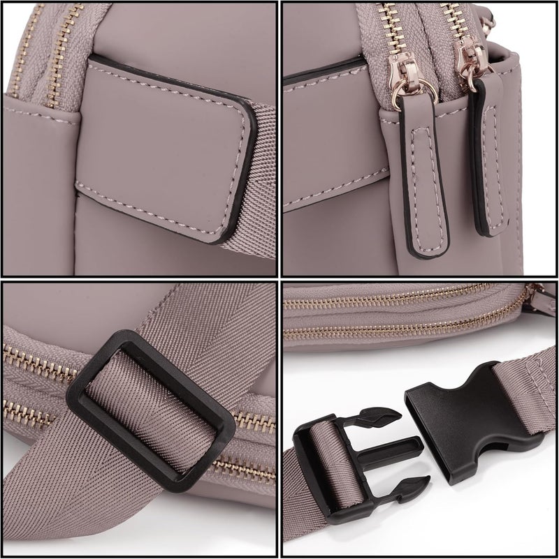 UTO Fanny Pack for Women Crossbody Trendy Fashion Belt Purse Chest Waist Hip Bumbag for Outdoor Shopping Travel Hiking - Image 4